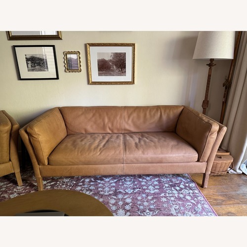 Used Timothy Oulton Light Brown Leather 3 Seater Sofa for sale on AptDeco