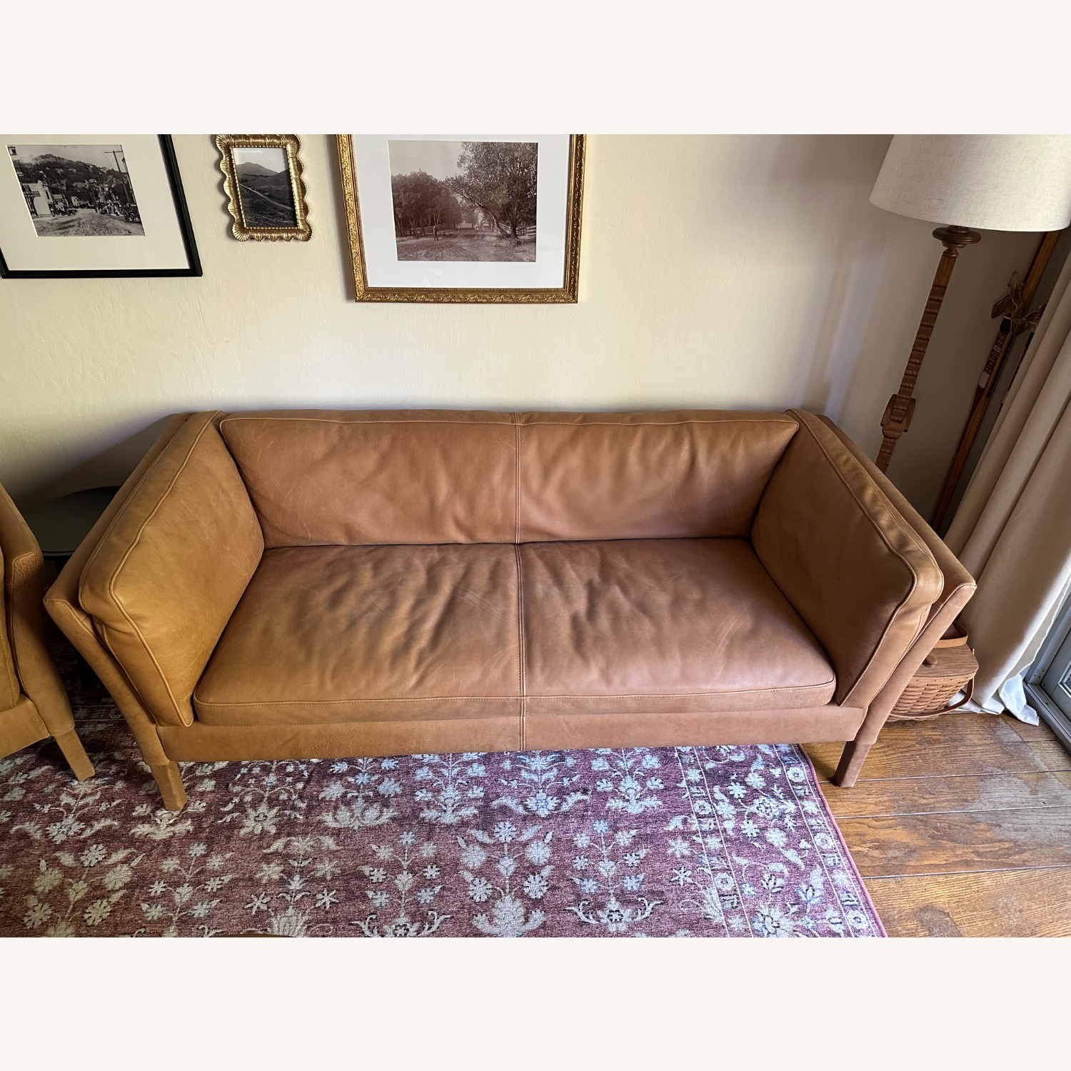 Timothy Oulton Light Brown Leather 3 Seater Sofa - image-6