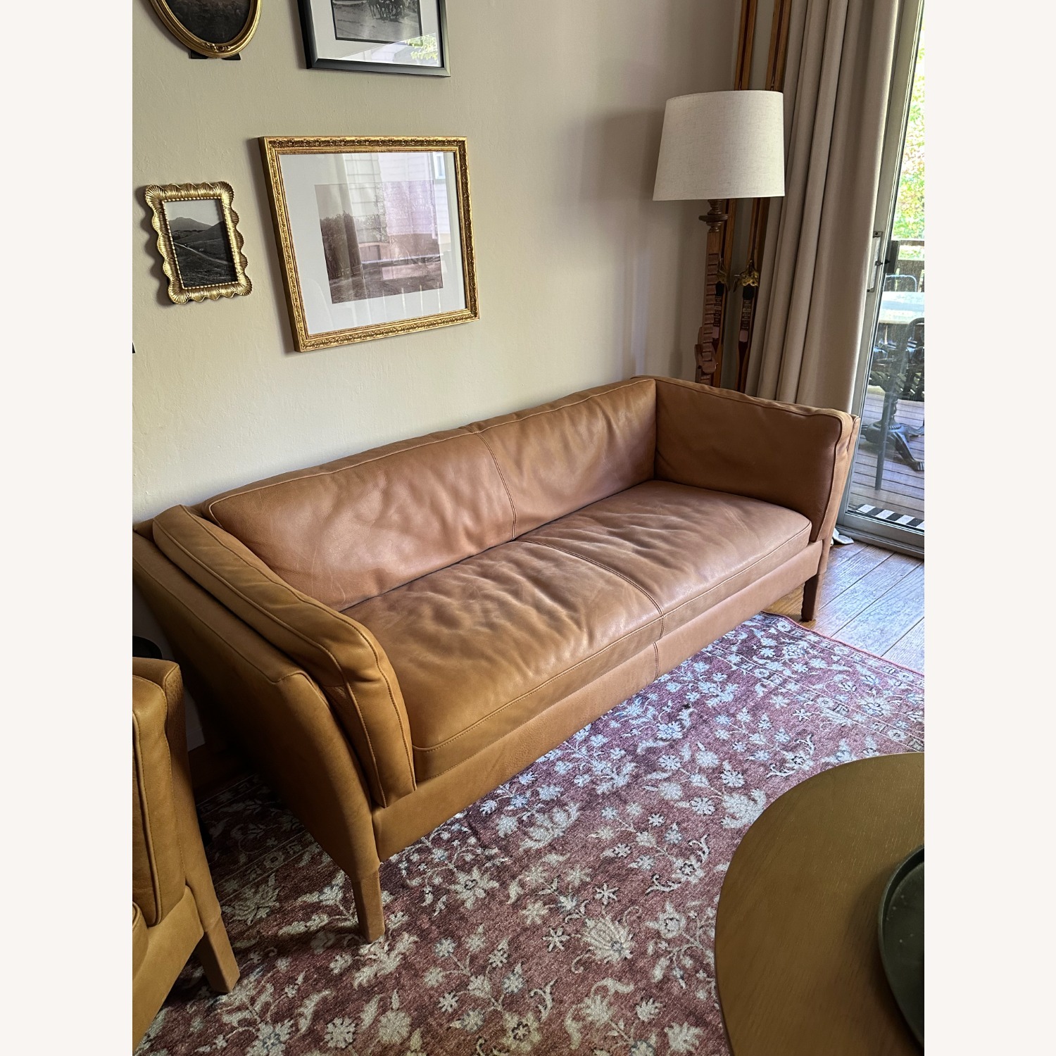 Timothy Oulton Light Brown Leather 3 Seater Sofa - image-3