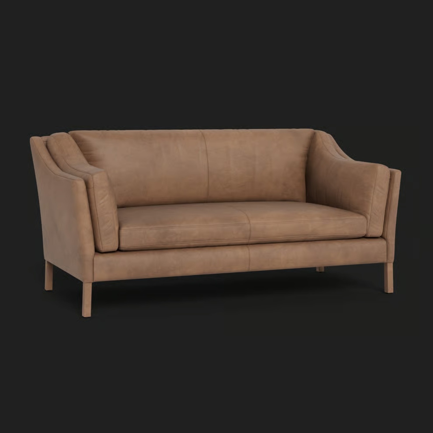 Timothy Oulton Light Brown Leather 3 Seater Sofa - image-8