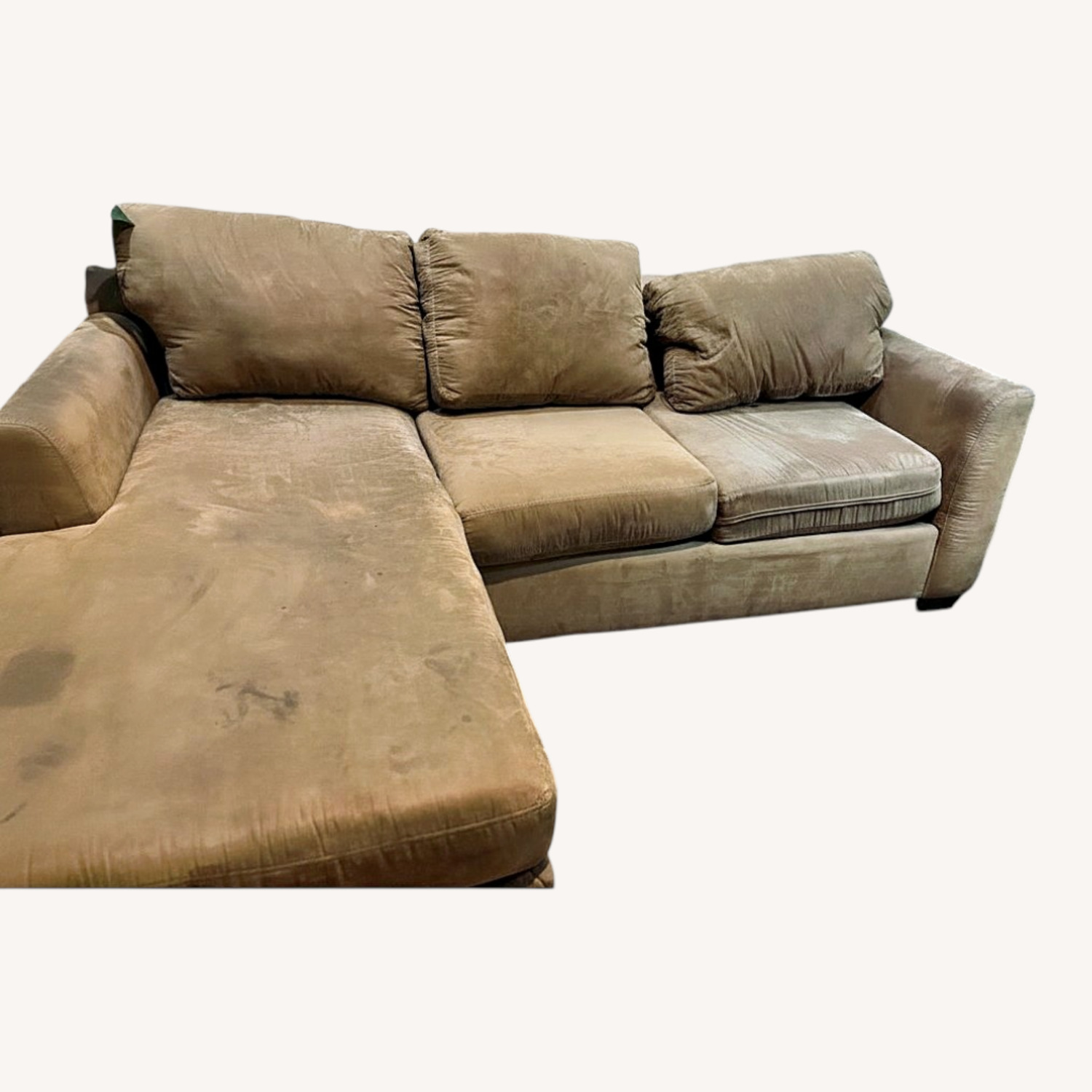 Light Brown Polyurethane 2 Piece Sectional - image-0