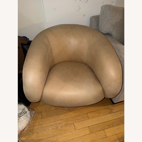 Used Crate & Barrel Leather Accent Chair for sale on AptDeco