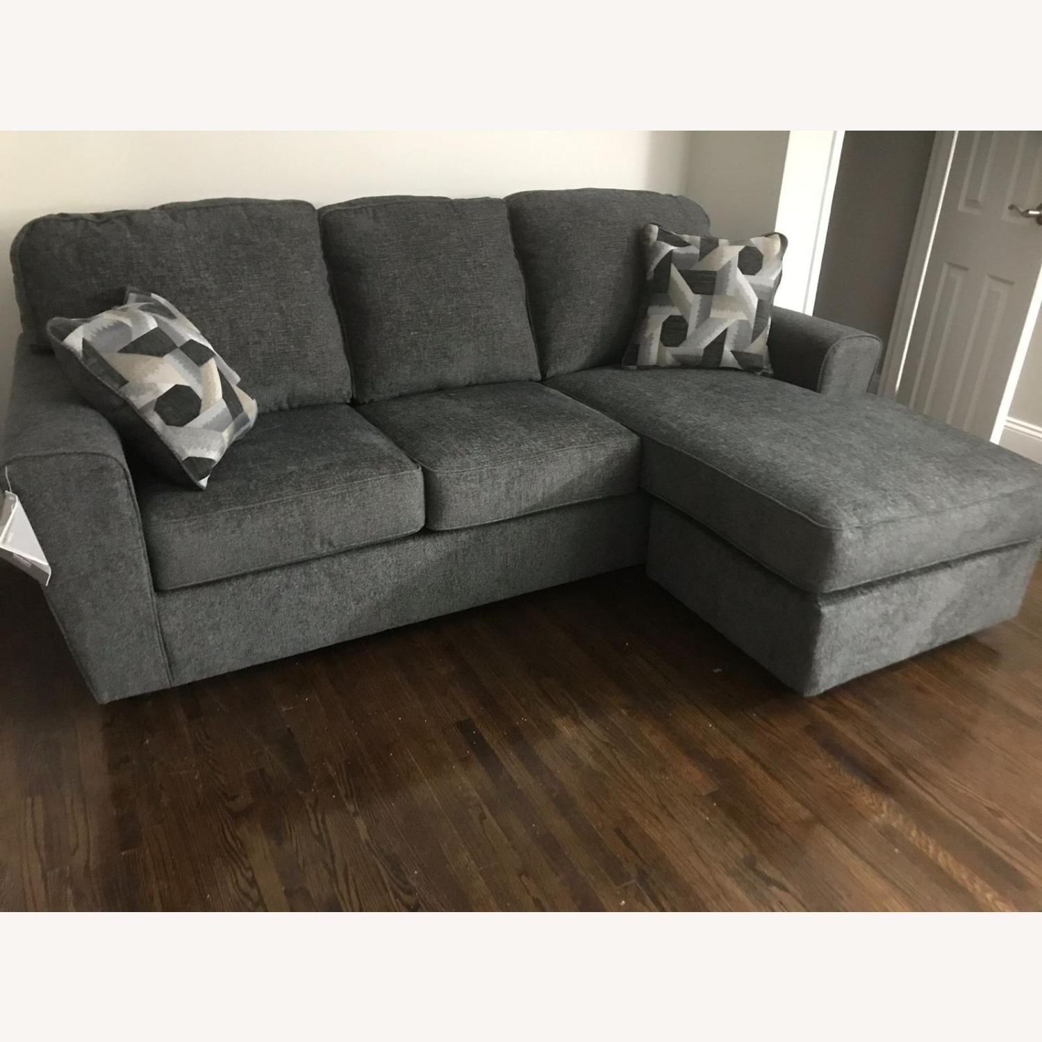 New Dark Brown Fabric 3+ Piece Sectional - image-2