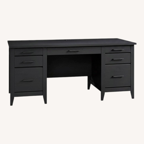 Used Sauder Dark Brown Wood Desk for sale on AptDeco