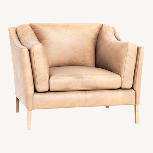Used Timothy Oulton Light Brown Leather Armchair for sale on AptDeco