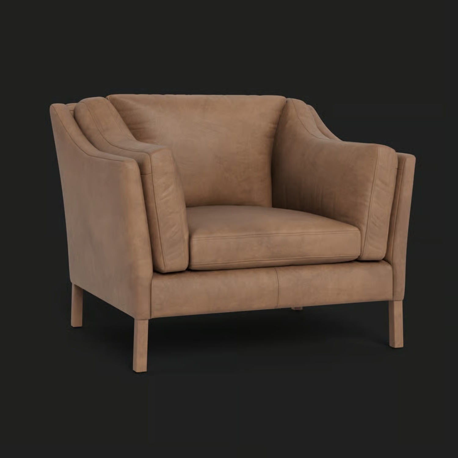 Timothy Oulton Light Brown Leather Armchair - image-5