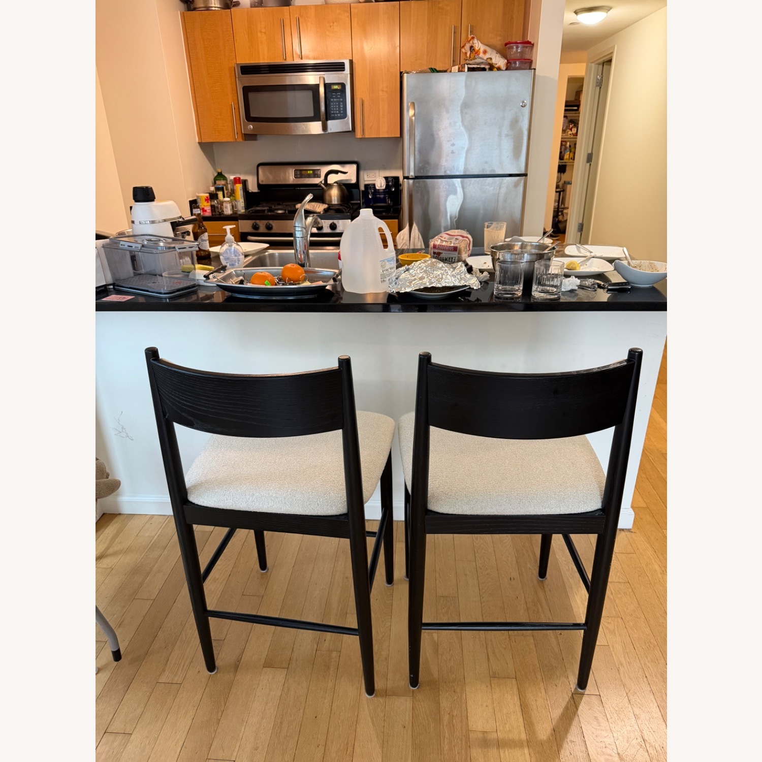 Crate & Barrel Petrie Ash Counter Stools - image-3