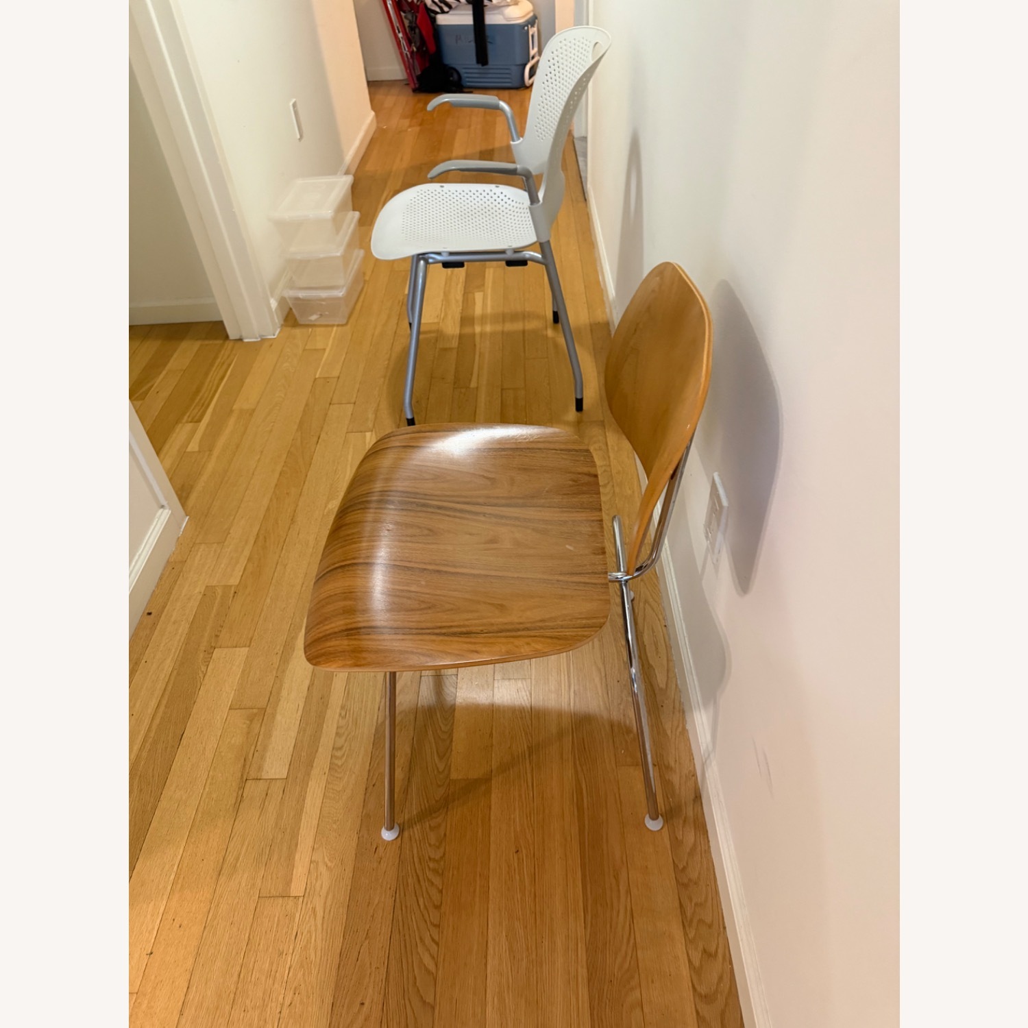 Eames Office Dark Brown Wood Office Chair - image-2