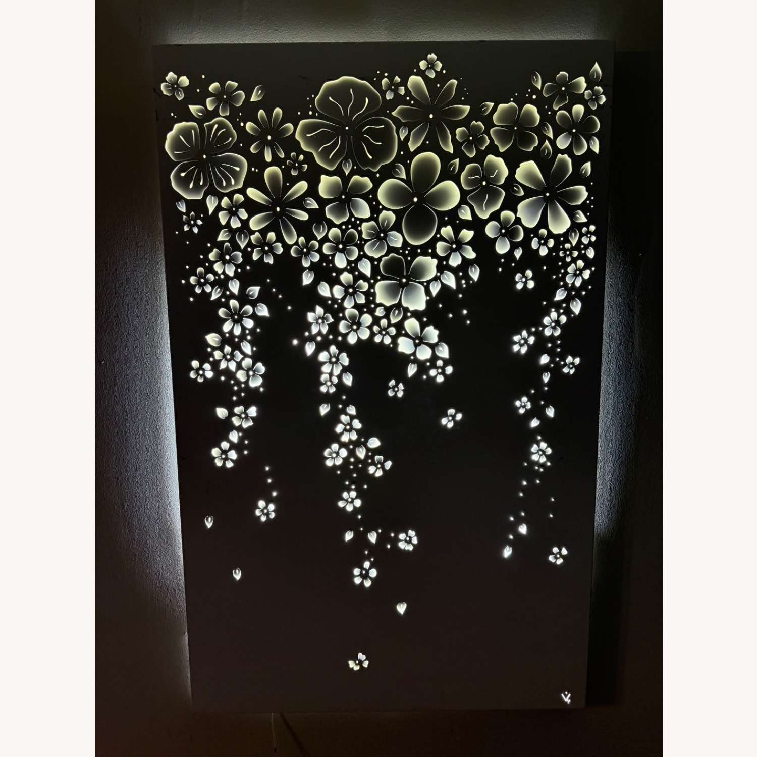 Floral Metal Wall Light Fixture - image-6