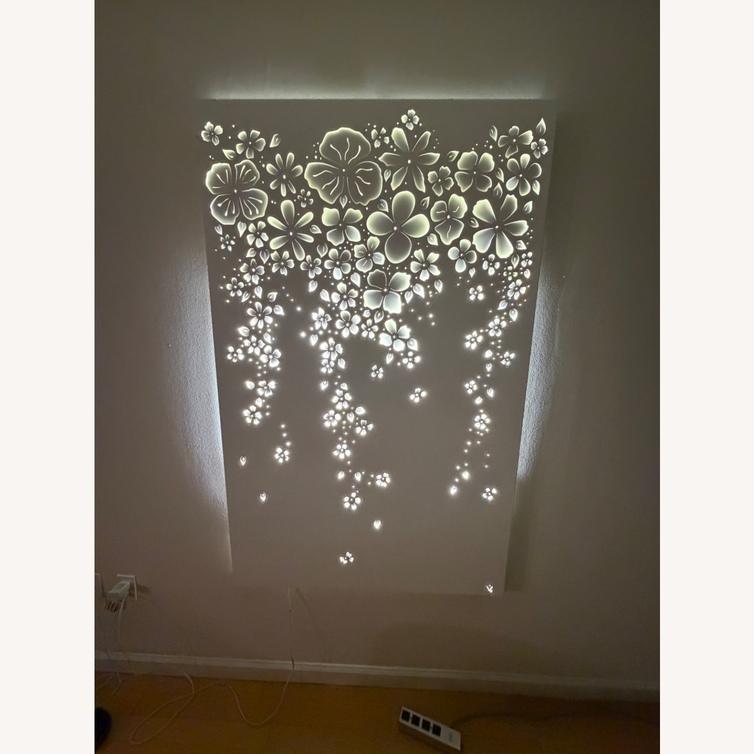 Floral Metal Wall Light Fixture - image-3