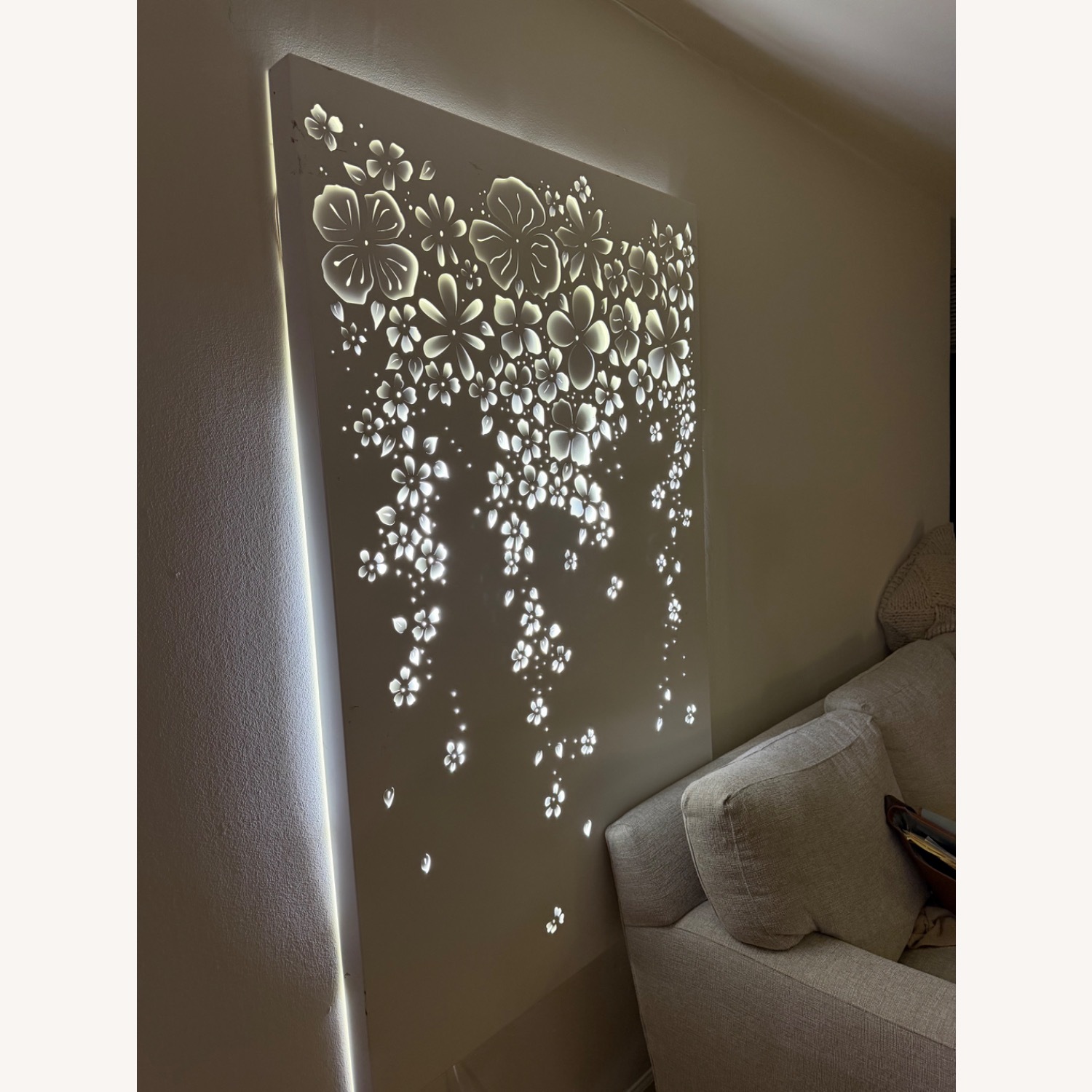 Floral Metal Wall Light Fixture - image-2