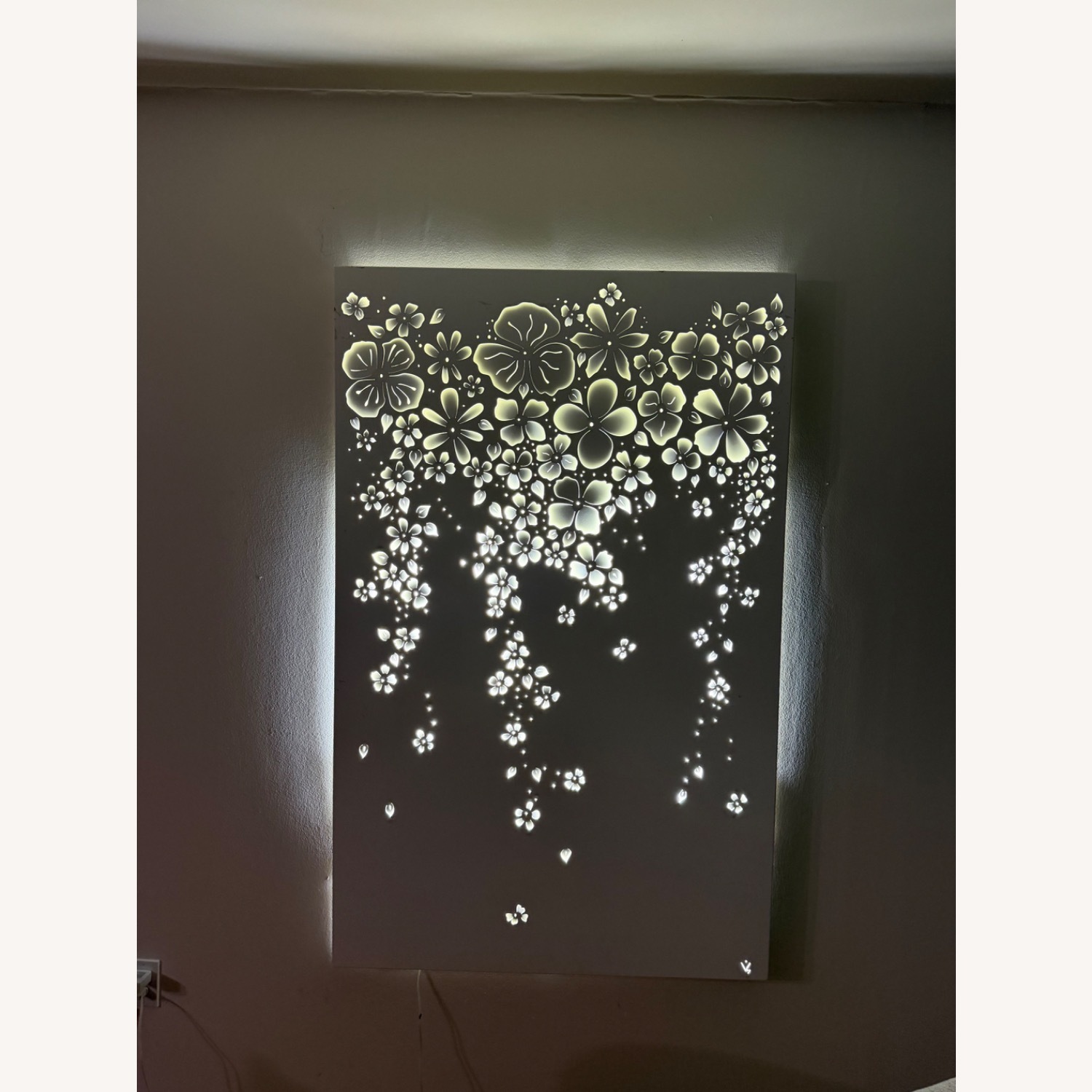 Floral Metal Wall Light Fixture - image-7