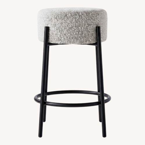 Used CB2 Peg Upholstered Counter Stool Set of 2 for sale on AptDeco