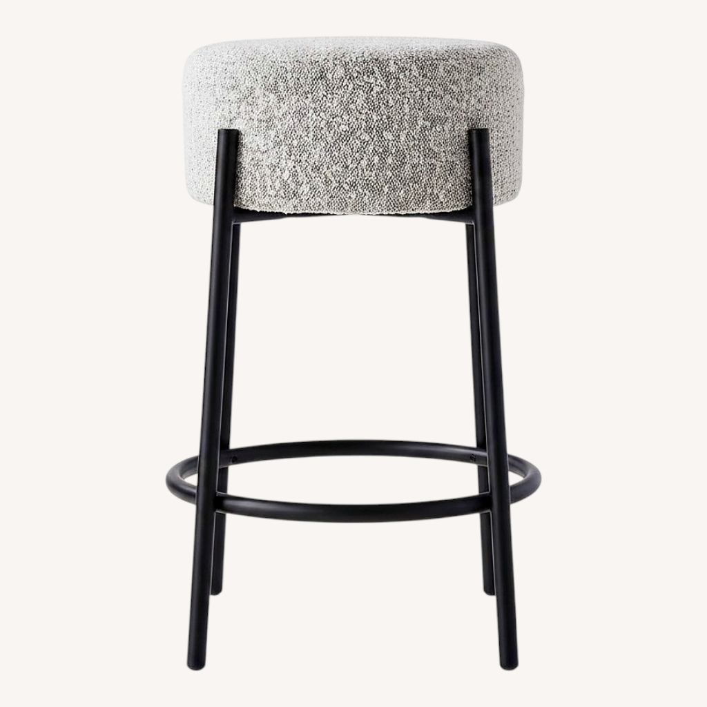 Image of CB2 Peg Upholstered Counter Stool Set Of 2