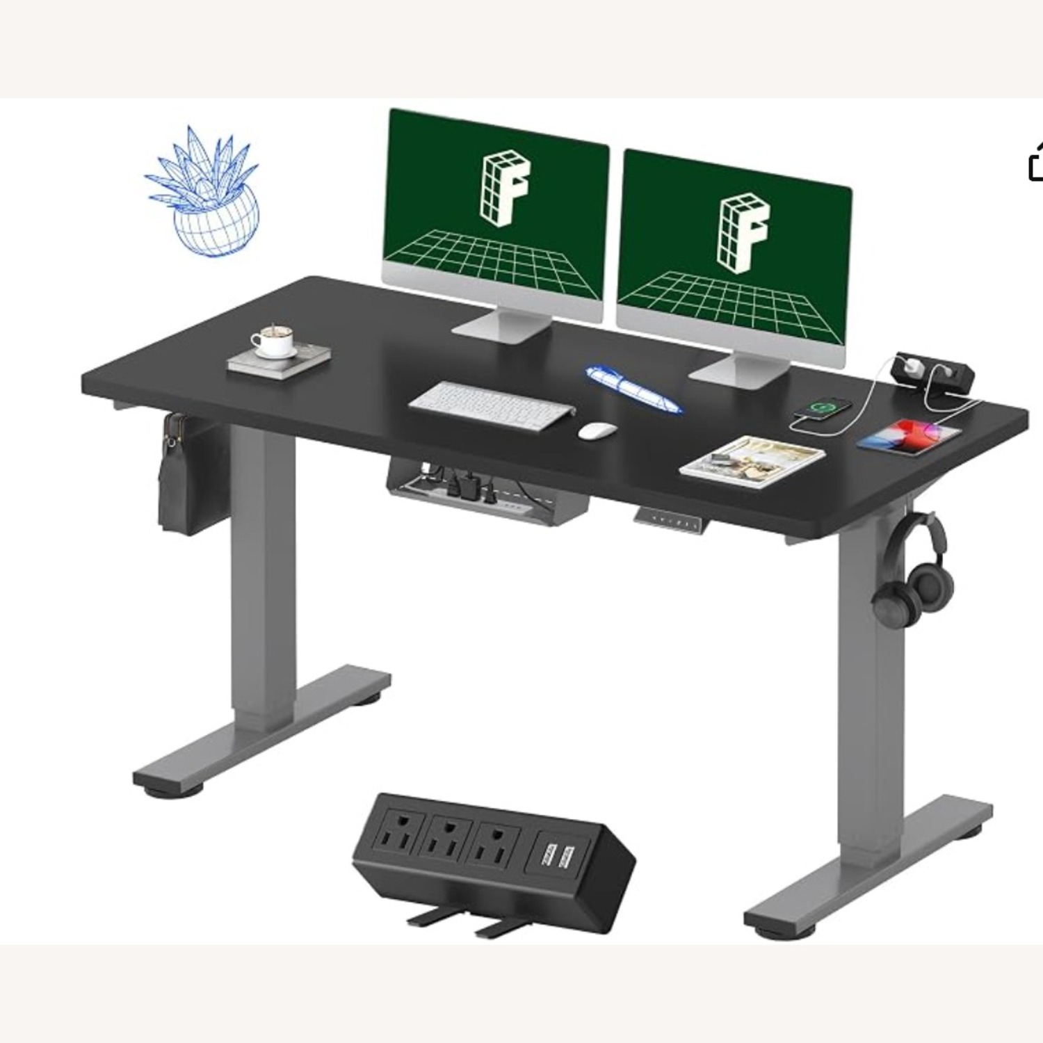 Amazon FLEXISPOT 55"x28" Standing Desk + Chair  - image-2