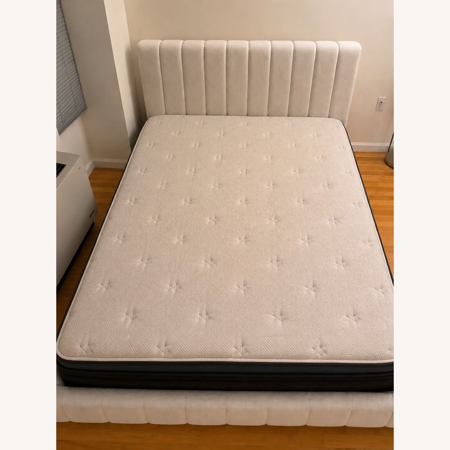 CB2 Forte White Fabric Upholstered Queen Bed - image-2