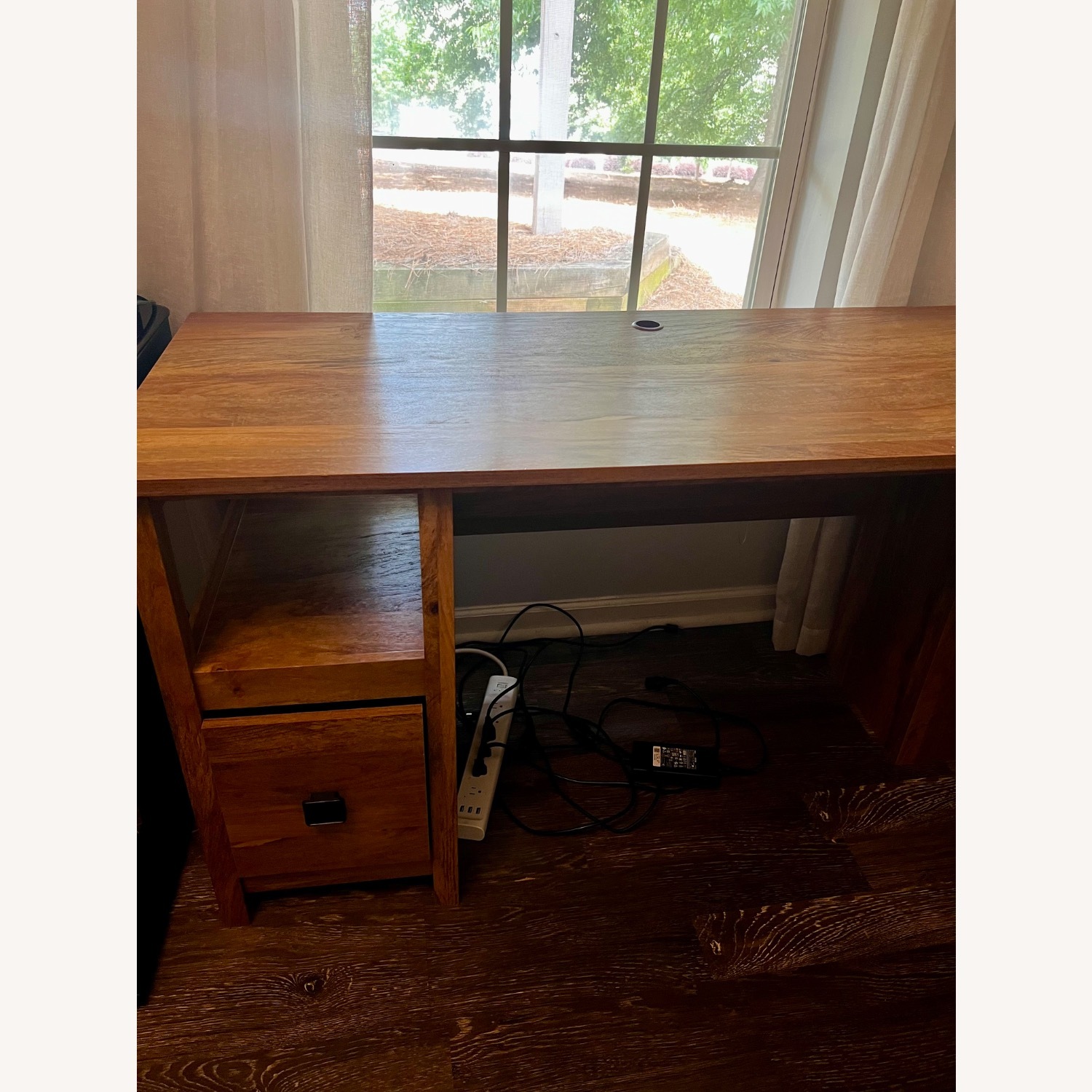 Target Natural Wood Veneer Corner Desk - image-3