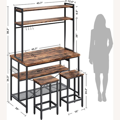 Used Vintage Kitchen Island with Power Outlets  for sale on AptDeco