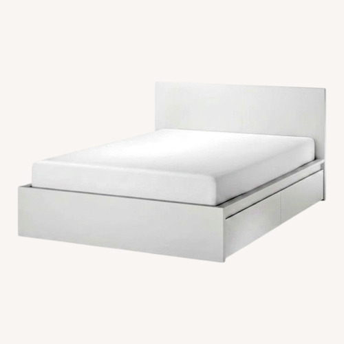 Used IKEA White Queen Bed for sale on AptDeco