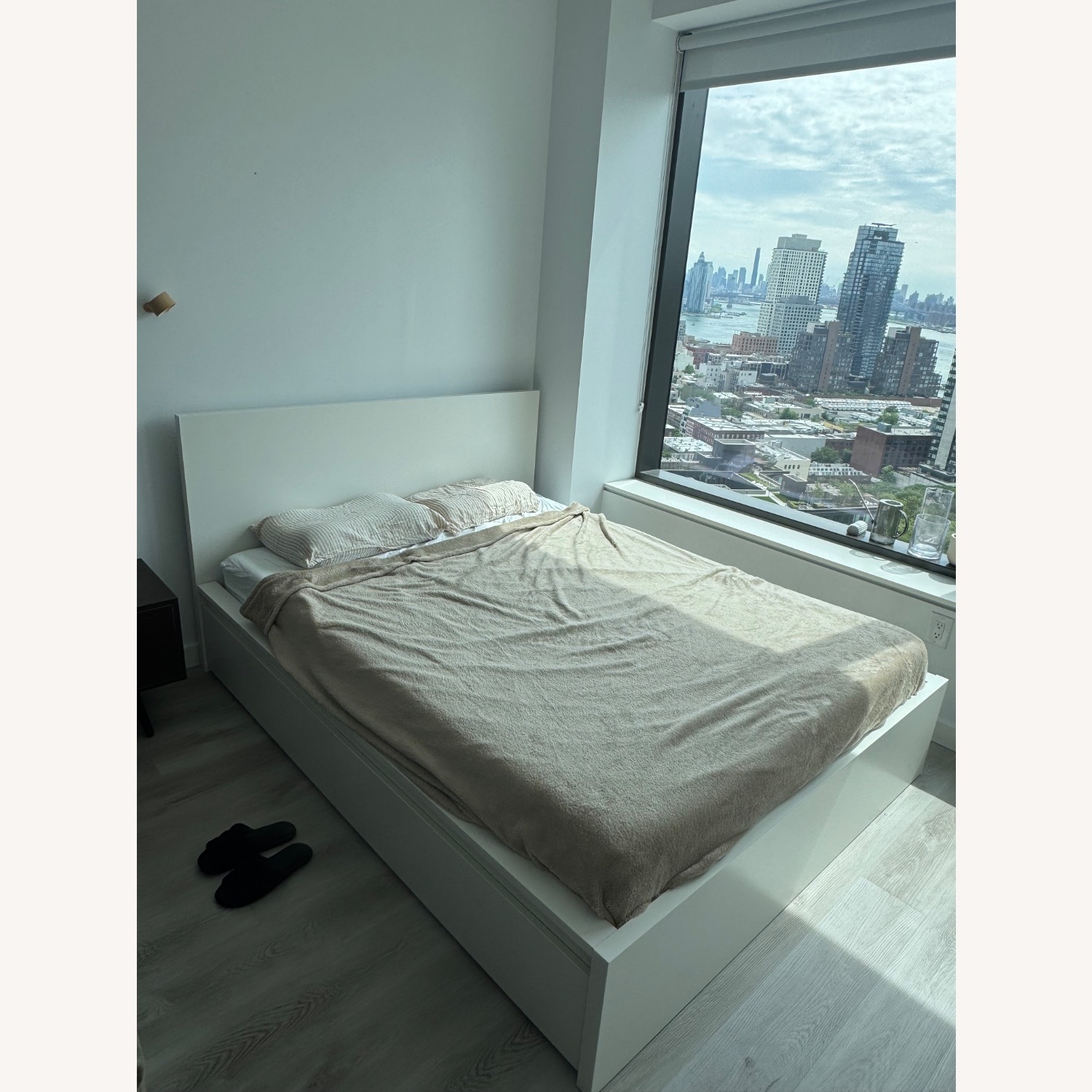 IKEA White Queen Bed - image-2