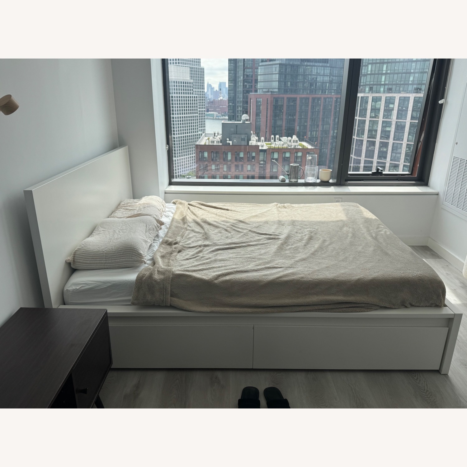 IKEA White Queen Bed - image-1