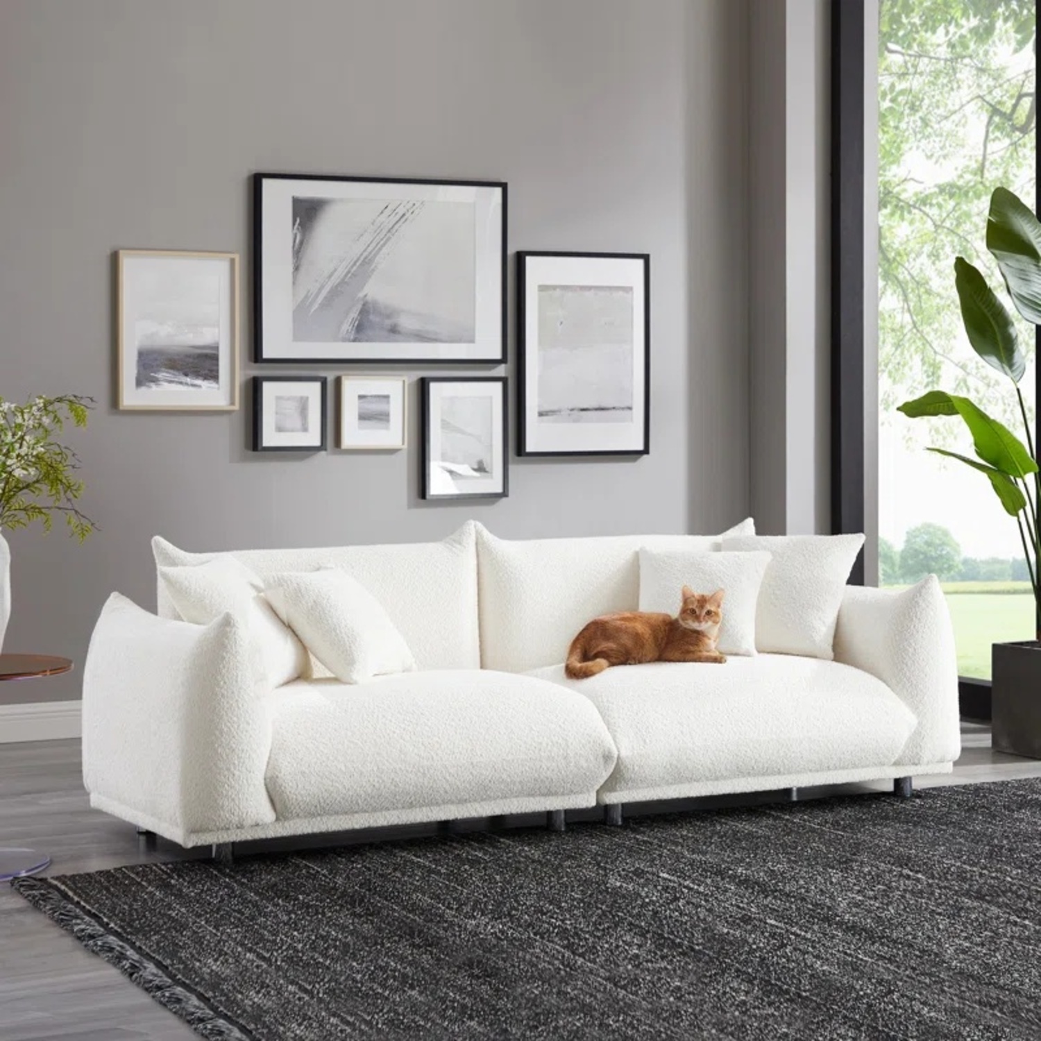 Wayfair White 2 Piece Sectional - image-6