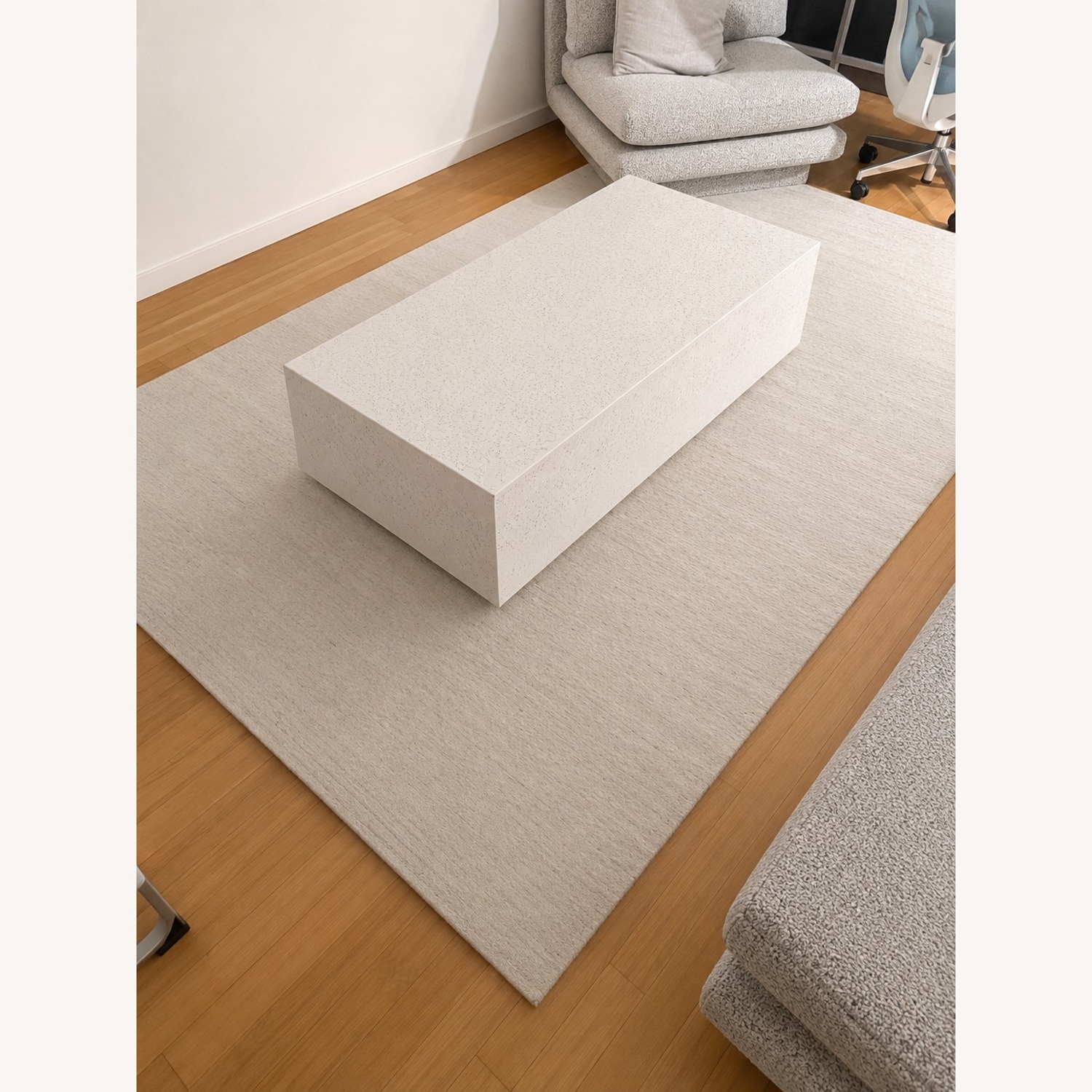 CB2 Henry Black and White Wool Area Rug 6'x9' - image-1