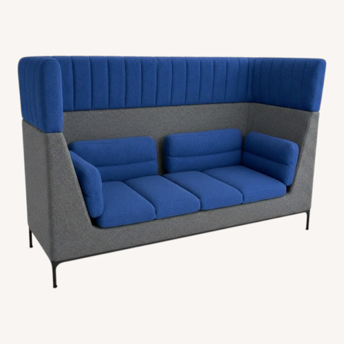 Used Allermuir Haven Blue/Grey Fabric Lounge Sofa for sale on AptDeco