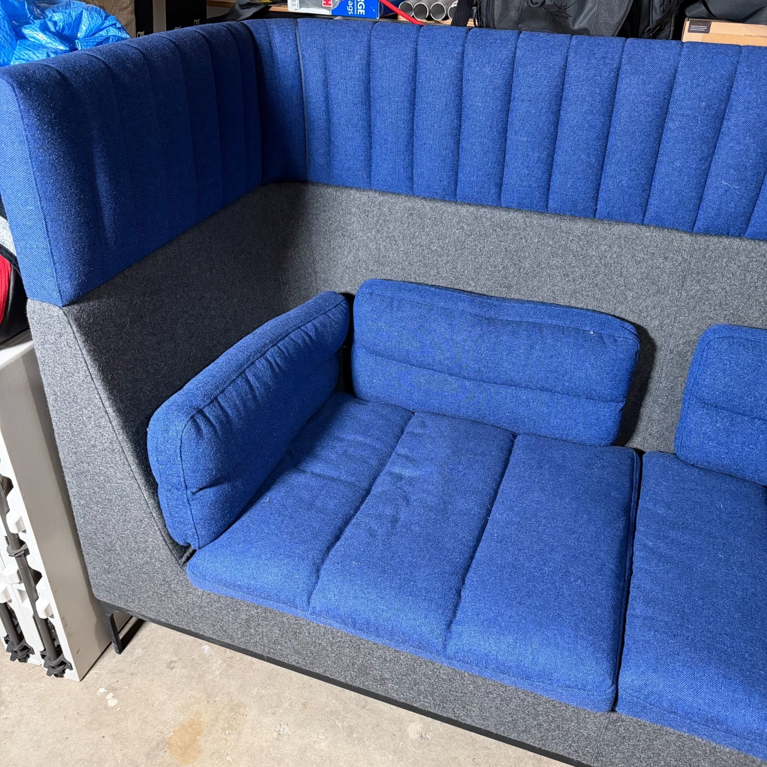 Allermuir Haven Blue/Grey Fabric Lounge Sofa - image-3