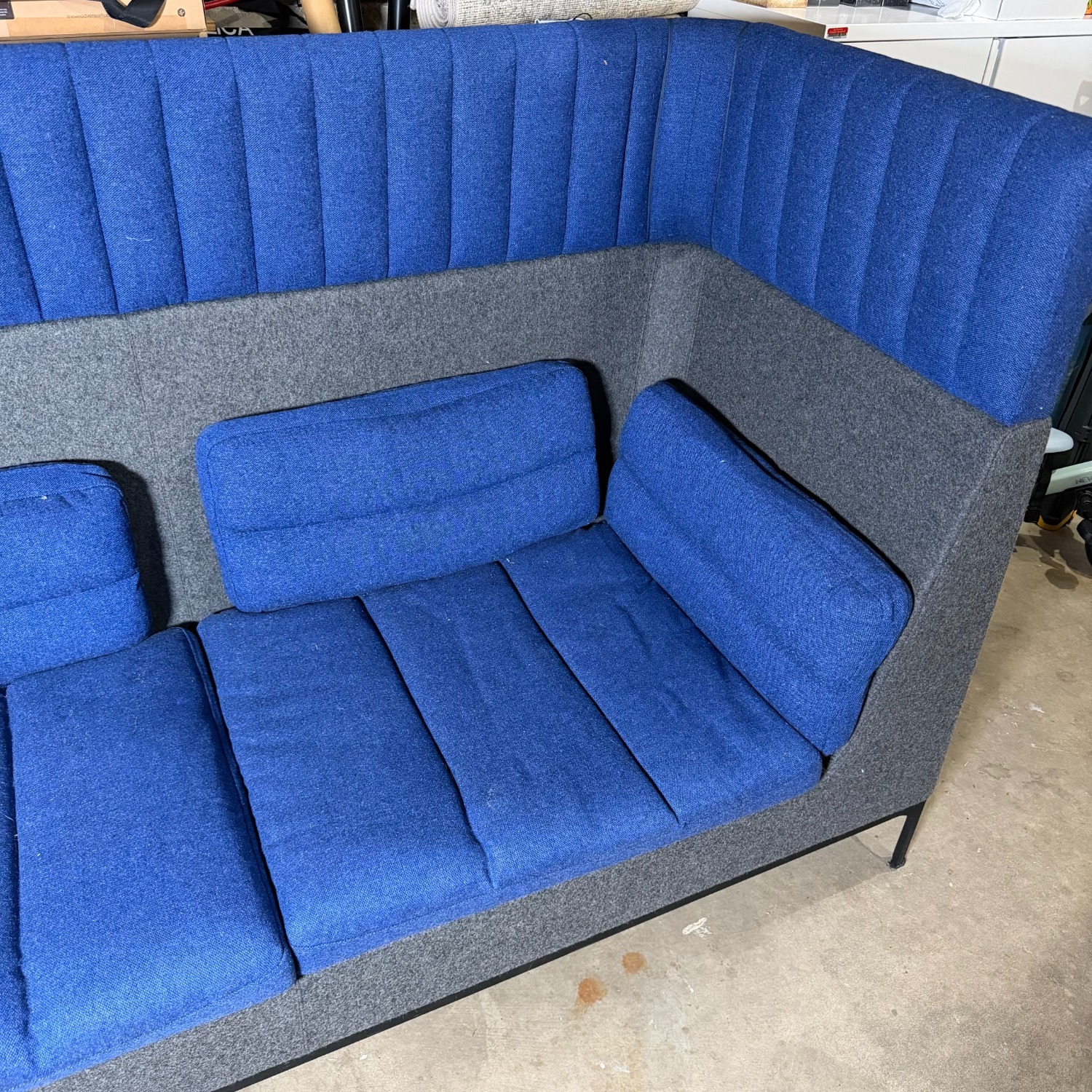 Allermuir Haven Blue/Grey Fabric Lounge Sofa - image-4