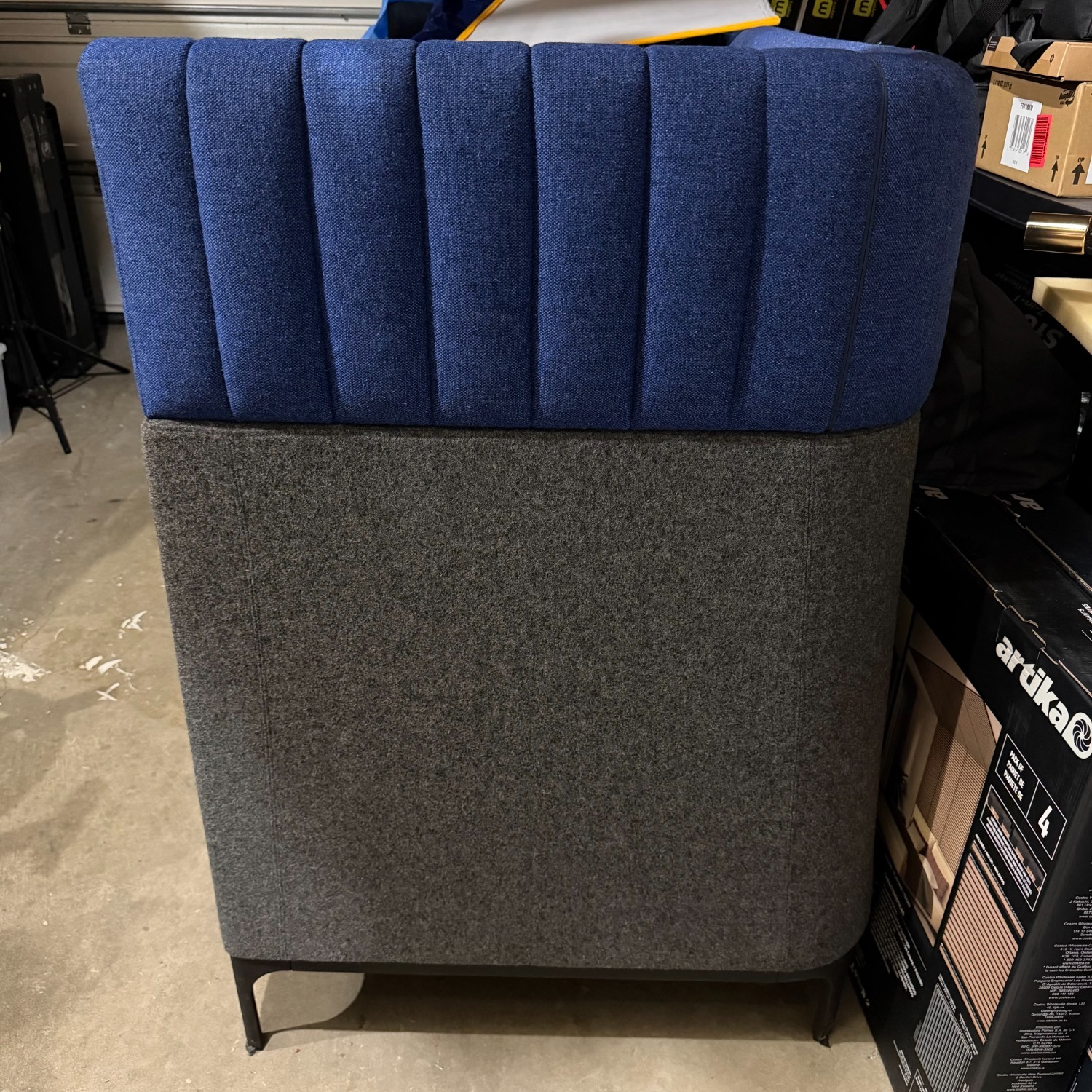 Allermuir Haven Blue/Grey Fabric Lounge Sofa - image-2