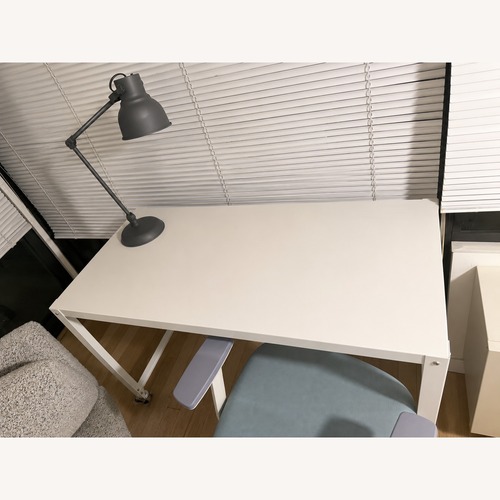 Used CB2 Go-Cart White Rolling Desk for sale on AptDeco