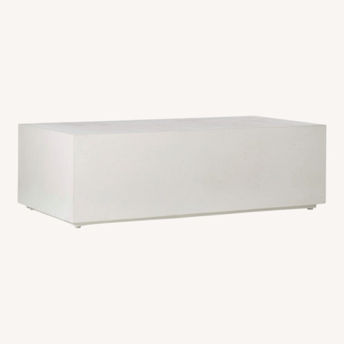 Used CB2 Ivory 48" Concrete Indoor/Outdoor Coffee Table for sale on AptDeco
