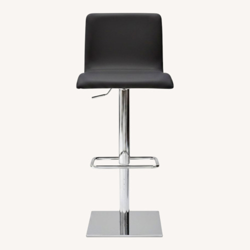 Used Cantoni Toro Light Gray Leather Stool for sale on AptDeco