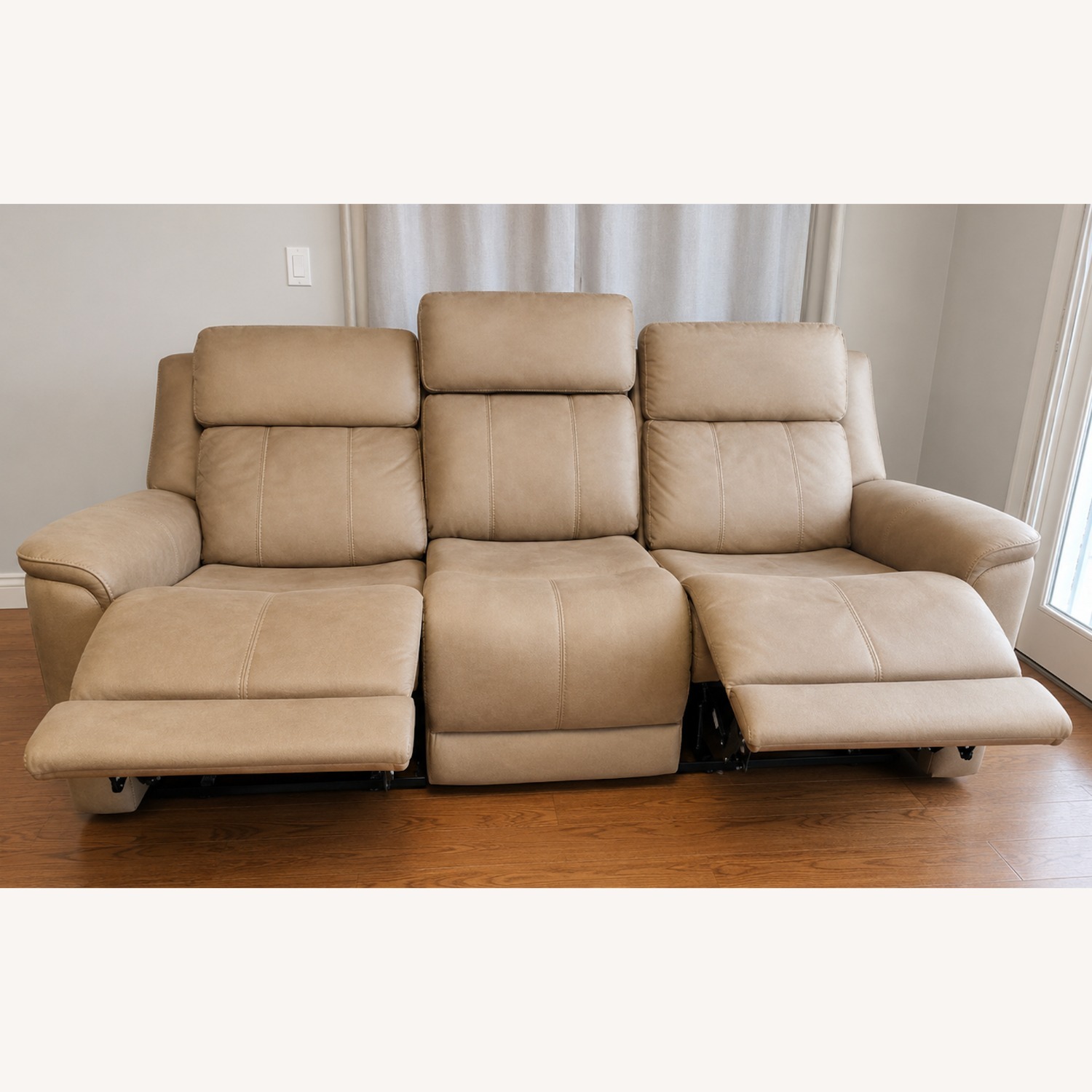 Living Spaces Light Brown 3+ Seater Sofa - image-3
