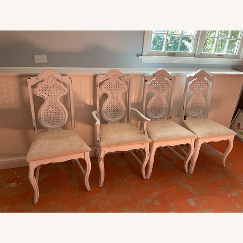 Used Vintage White Wood Dining Chairs for sale on AptDeco