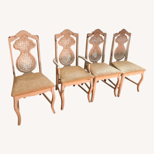 Used Vintage White Wood Dining Chairs for sale on AptDeco