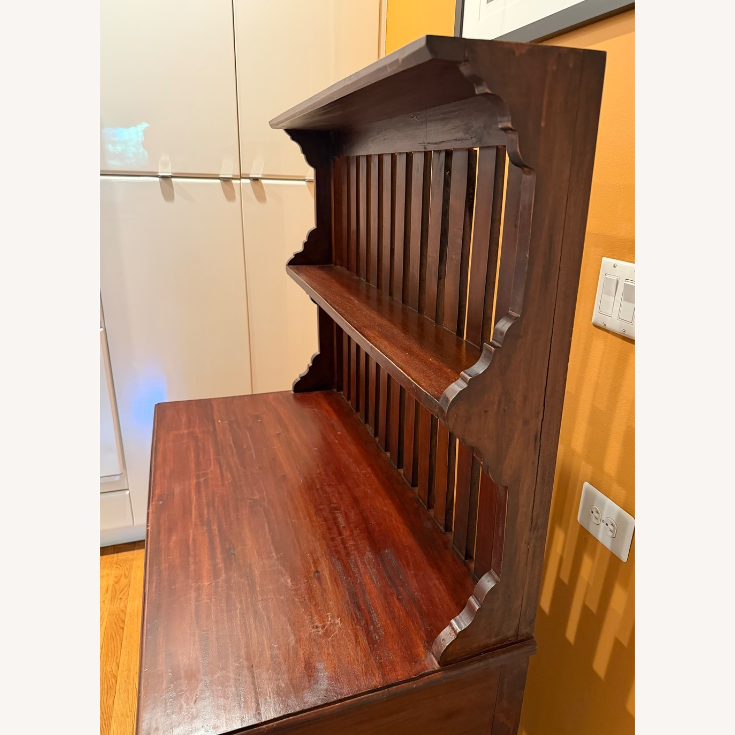 Nadeau Furniture Dark Brown Wood Hutch - image-3