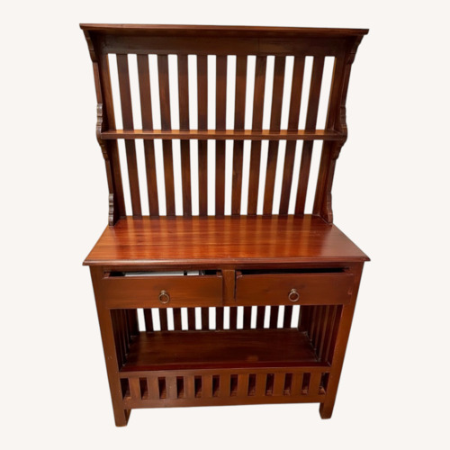 Used Nadeau Furniture Dark Brown Wood Hutch for sale on AptDeco
