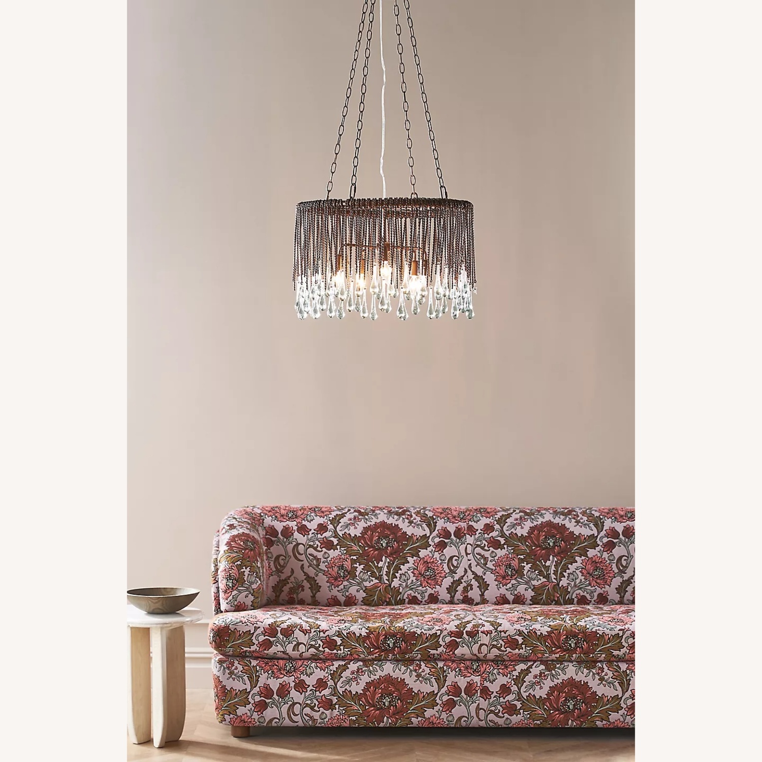Anthropologie Tallis Glass and Metal Chandelier - image-10