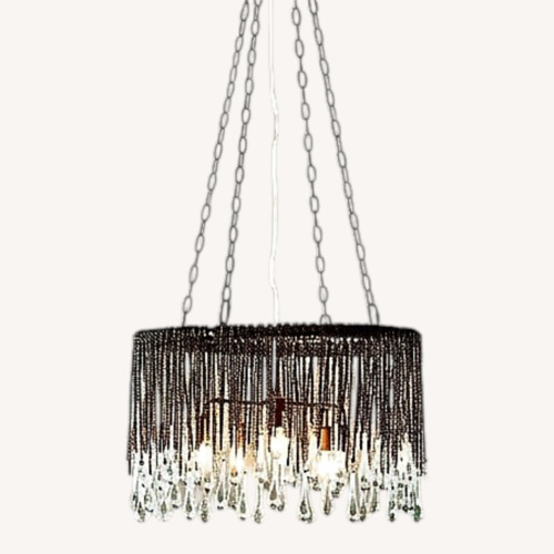Used Anthropologie Tallis Glass and Metal Chandelier for sale on AptDeco