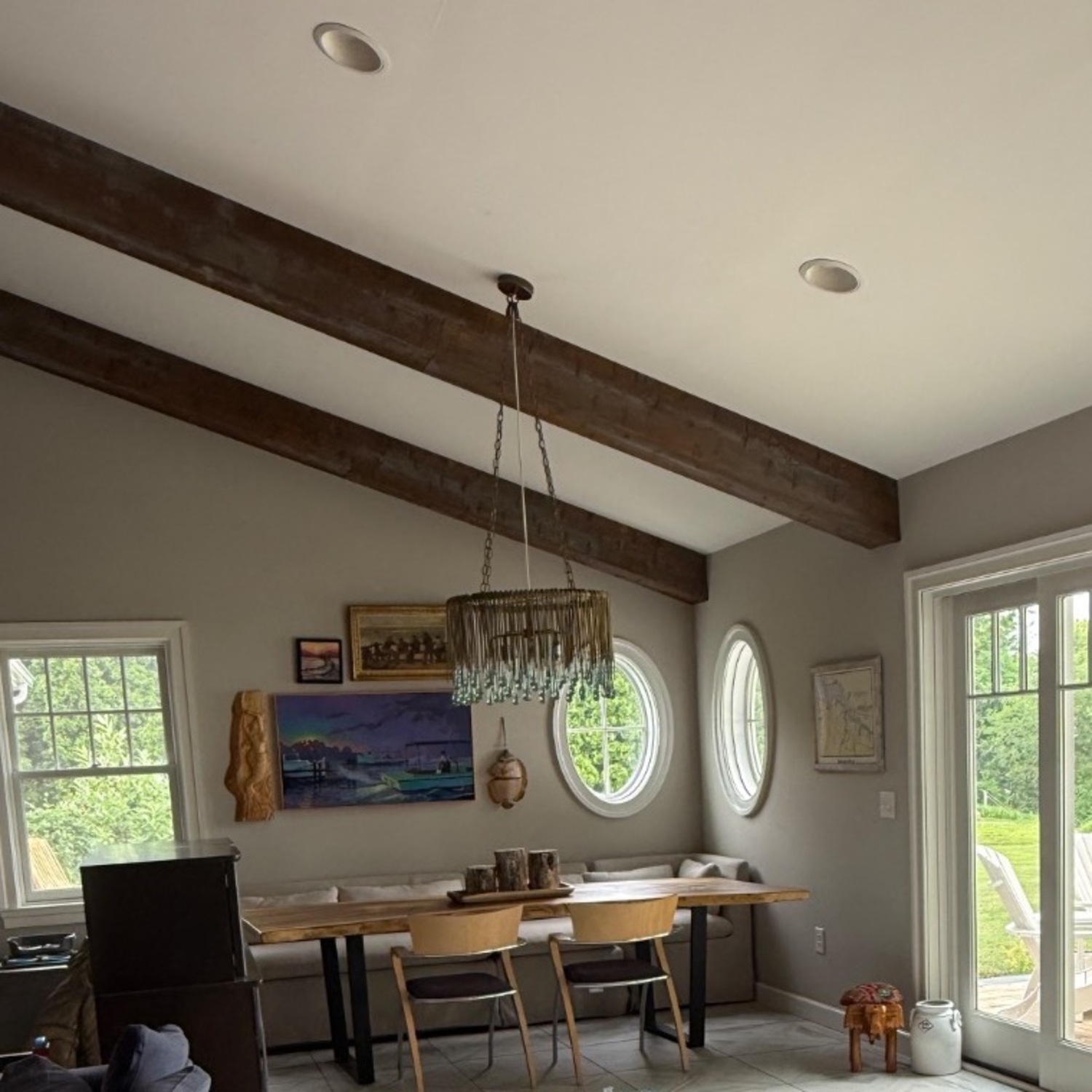 Anthropologie Tallis Glass and Metal Chandelier - image-6