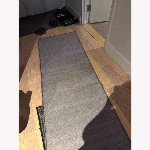 Used Ruggable Light Gray Runner Rug 2.7' x 8' w Pad for sale on AptDeco