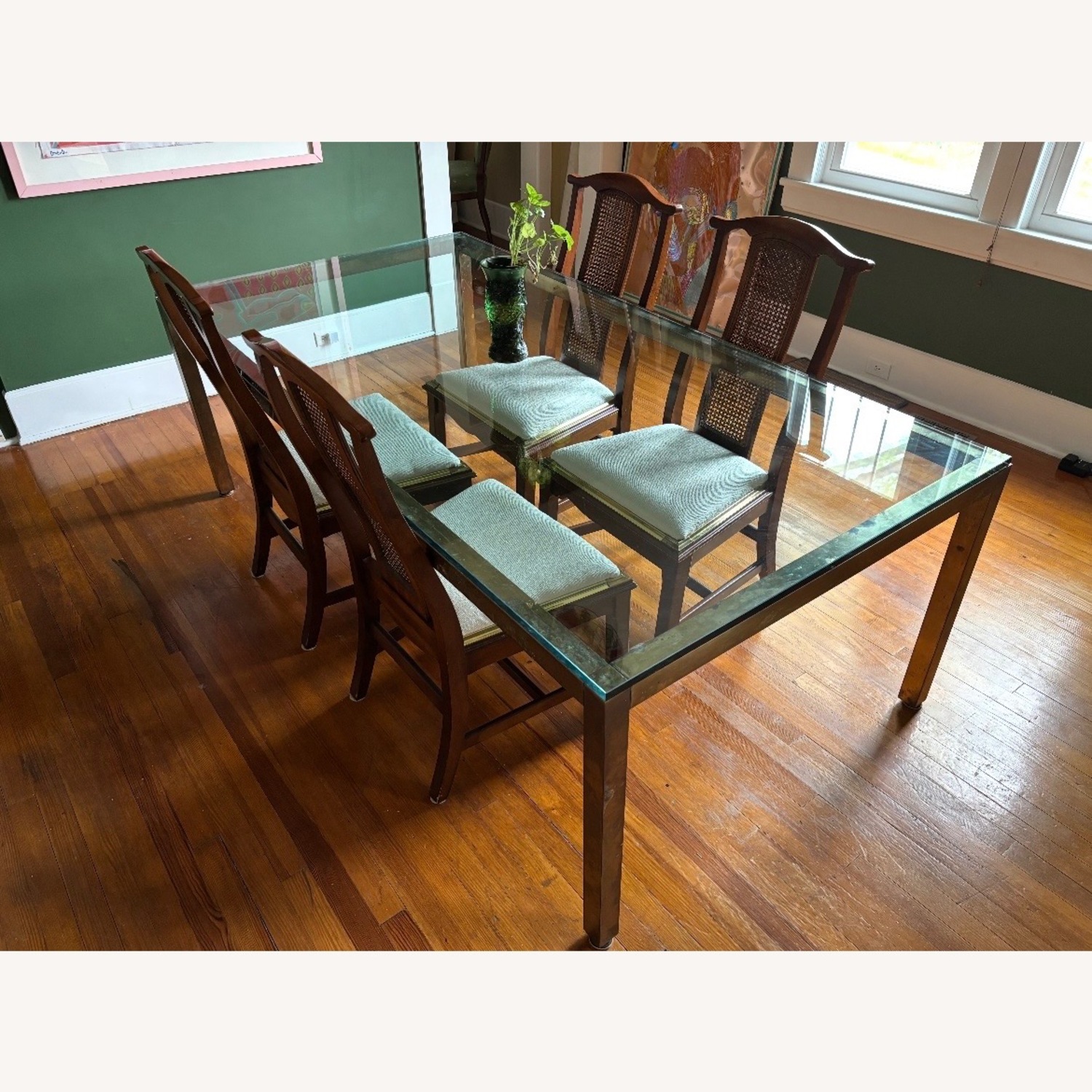 Vintage Cane Back Dining Chair – Solid Wood - image-4