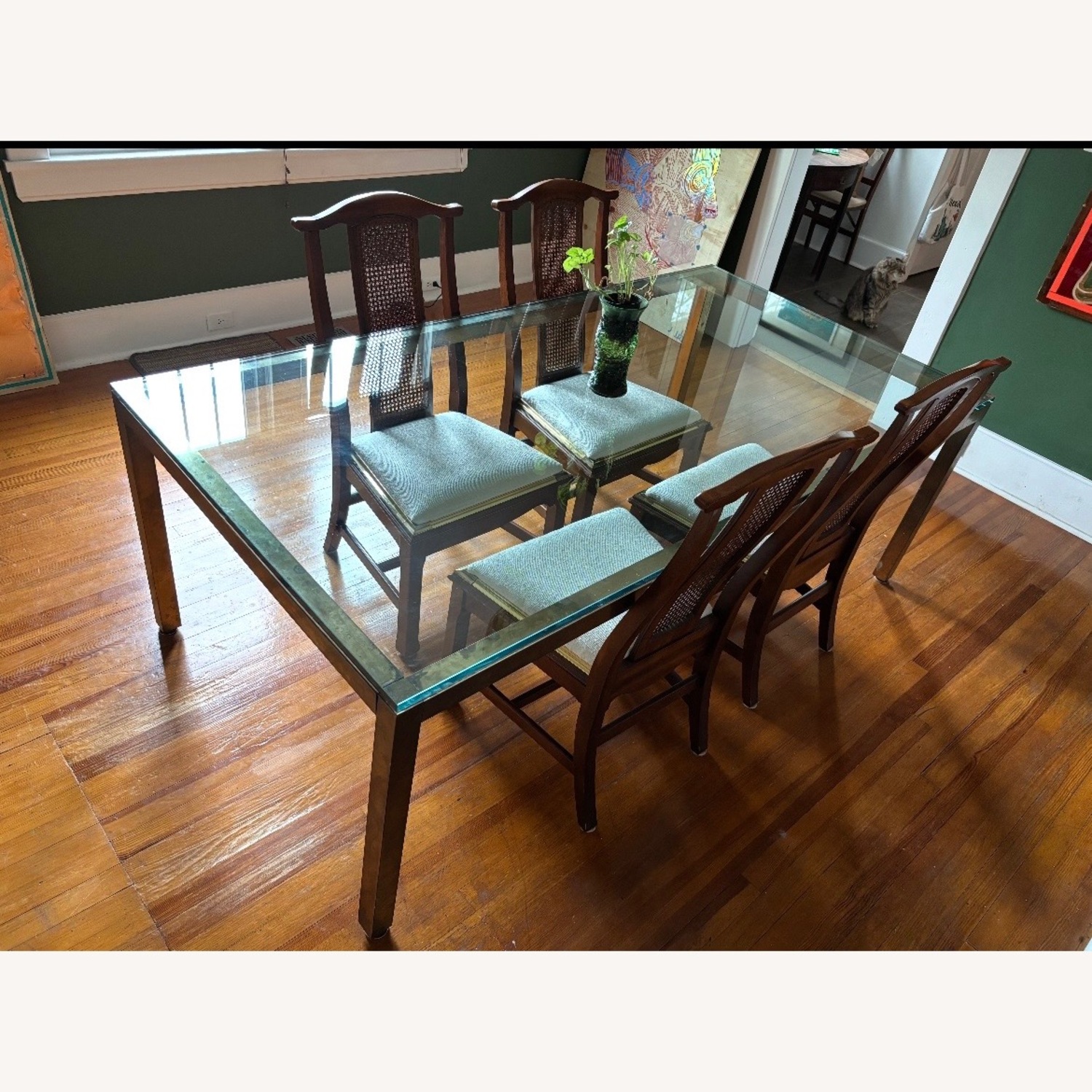 Vintage Cane Back Dining Chair – Solid Wood - image-3
