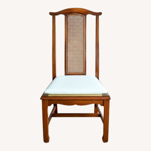 Used Vintage Cane Back Dining Chair – Solid Wood for sale on AptDeco