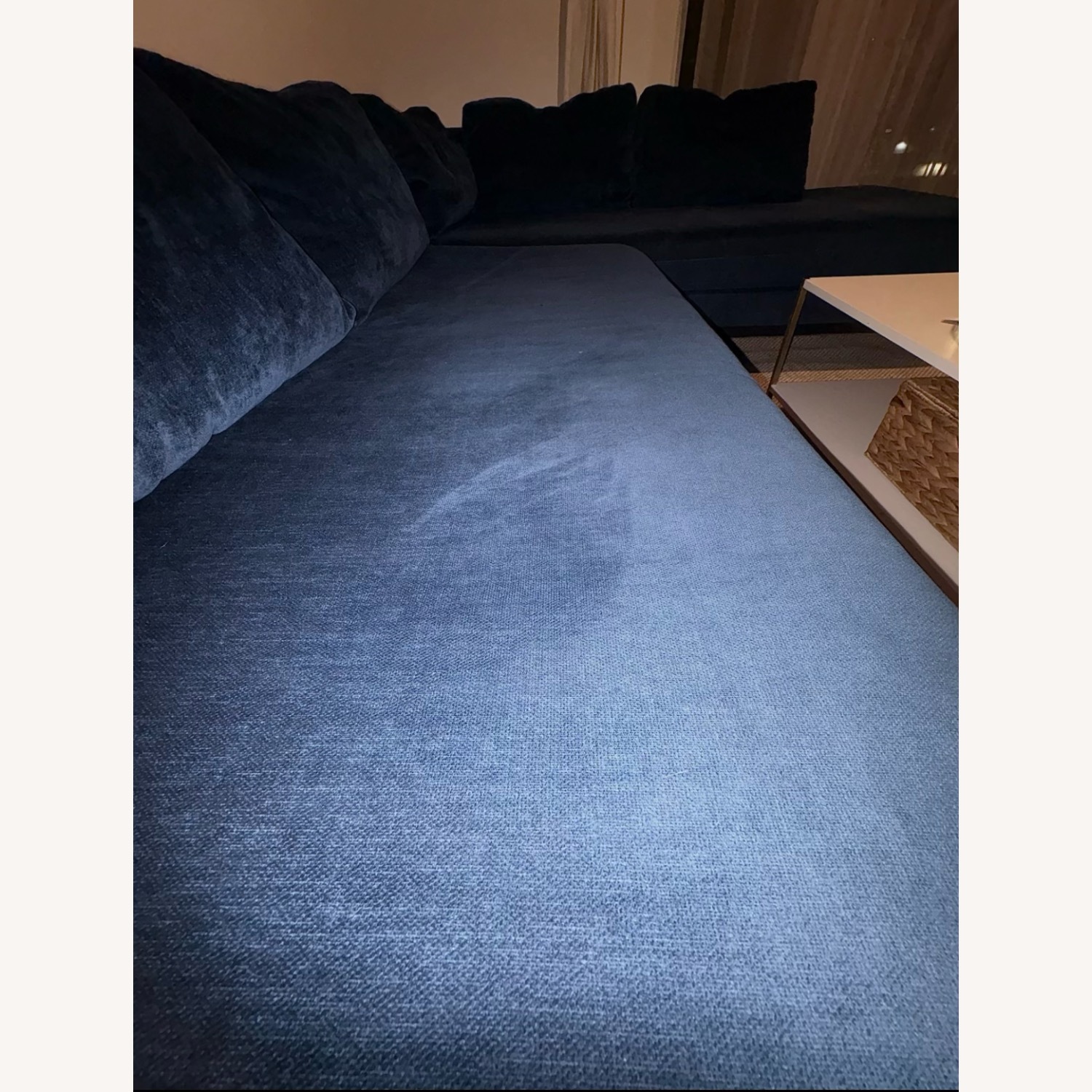 West Elm Andes Blue Fabric 2 Piece Sectional - image-4
