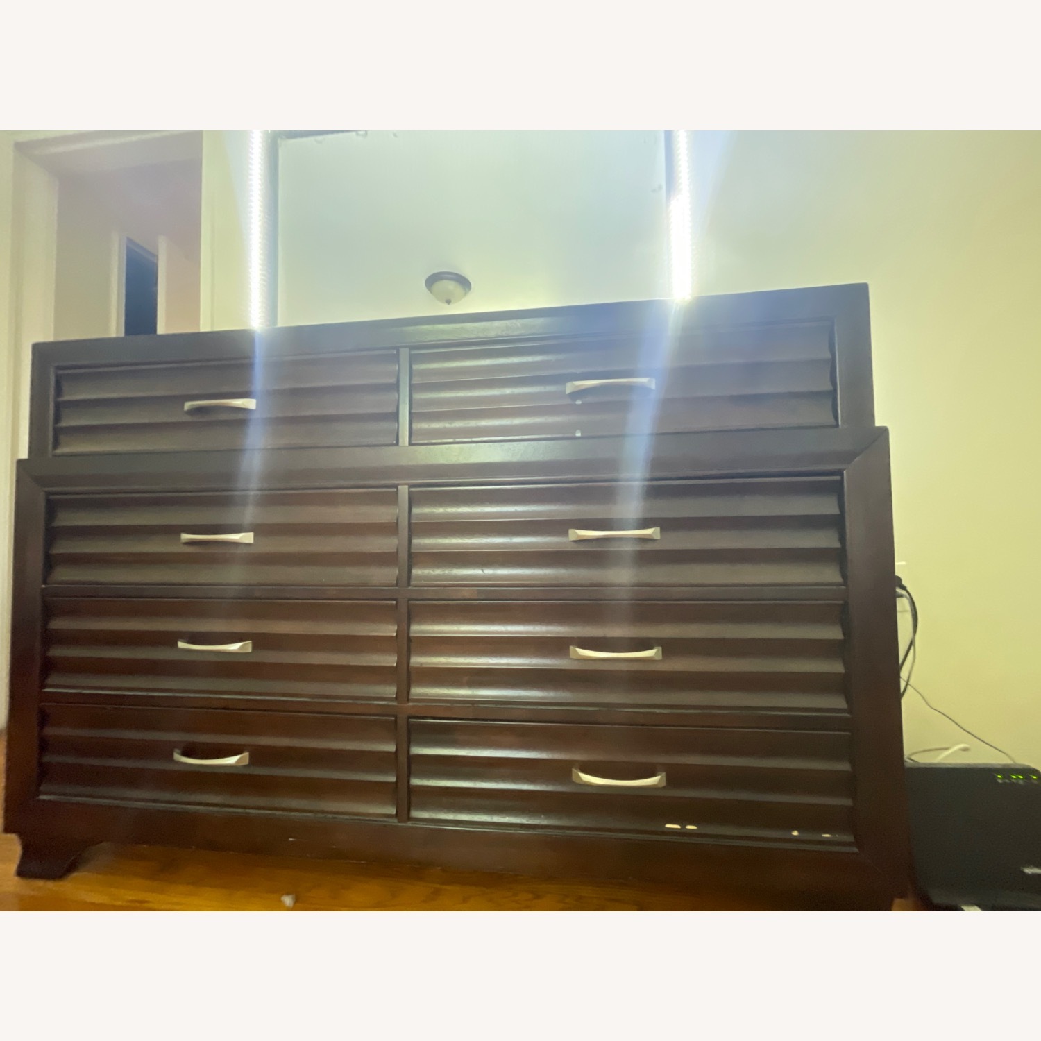 Dark Brown Wood Dresser - image-4