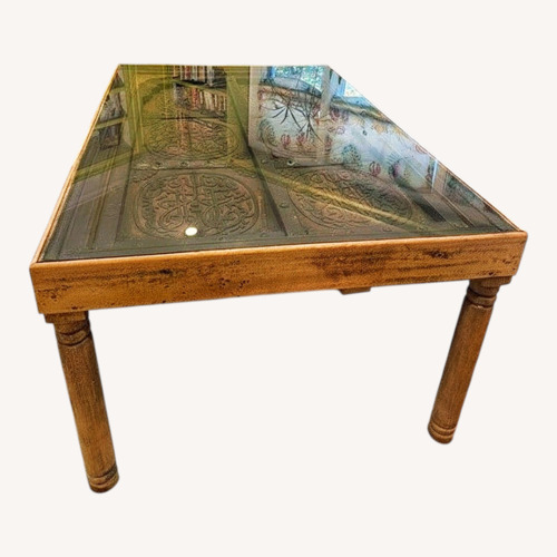 Used Antique Omani Carved Door Table/Desk for sale on AptDeco