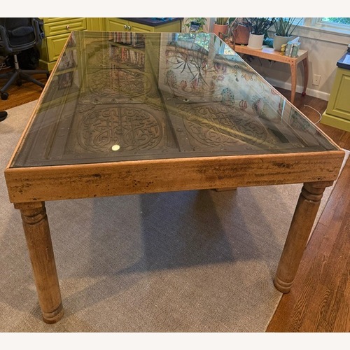 Used Antique Omani Carved Door Table/Desk for sale on AptDeco